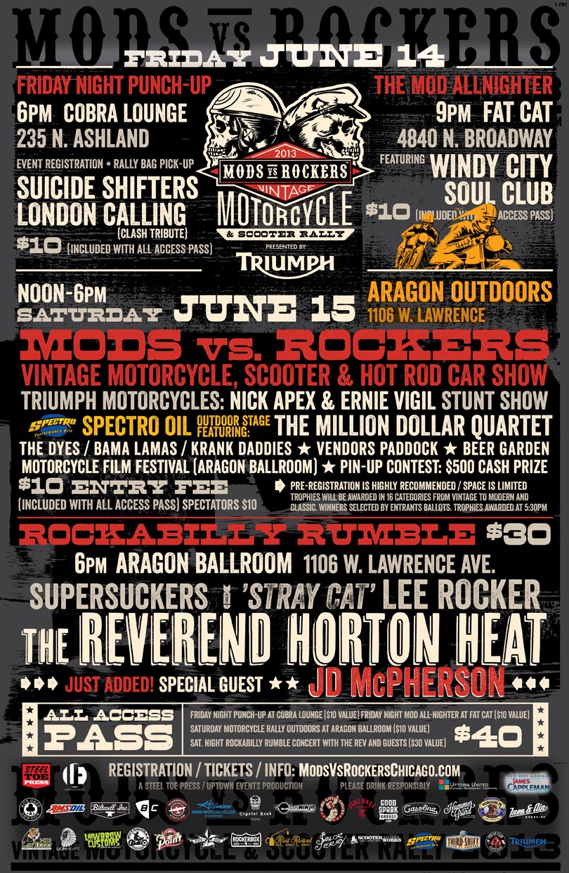 Mods vs Rockers Chicago 2013 Schedule
